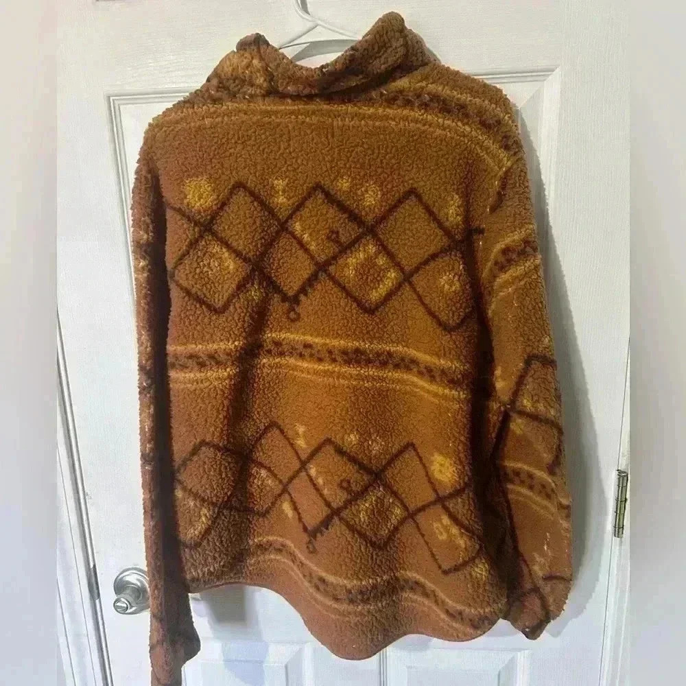 LIV Outdoor Aztec Fleece 1/4 zip Pullover. Size XL. Browns/Fuzzy/comfy. - Picture 6 of 8